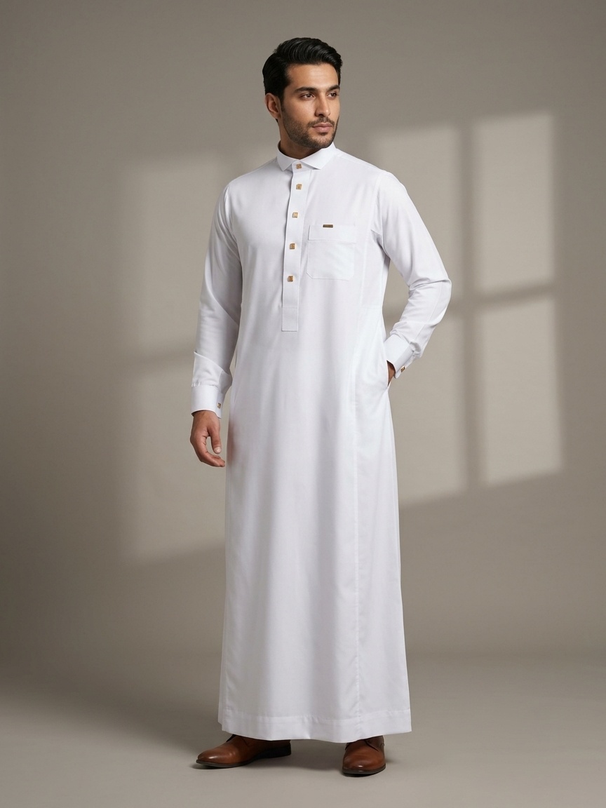 Premium White Arabian Jubba