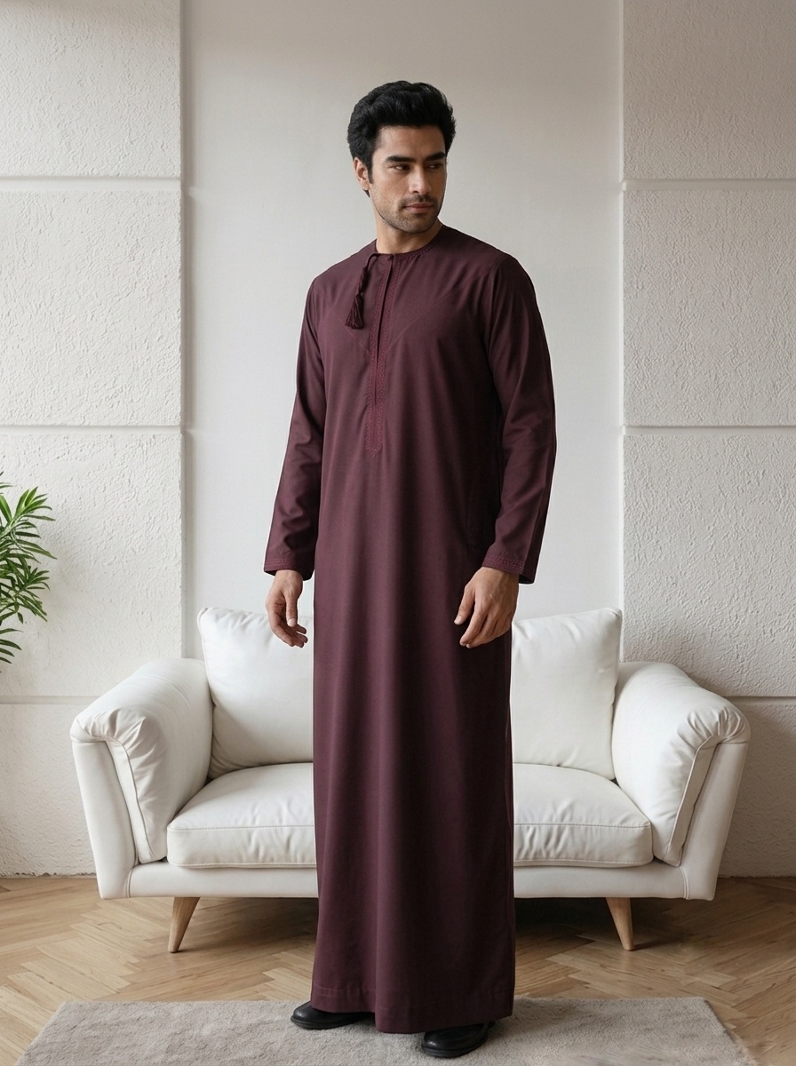 Premium Maroon Omani Thobe